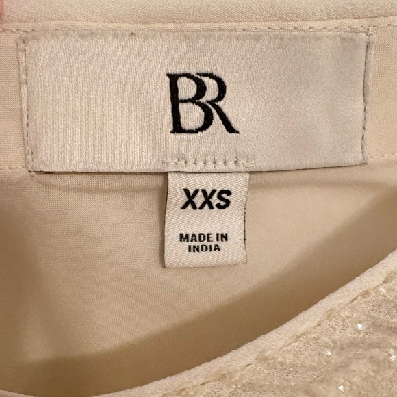 SET BR BIANCA SHIMMERY SLIP SKIRT & CREW NECK SLEEVELESS TANK SET XS XXS CREAM - Picture 14 of 16